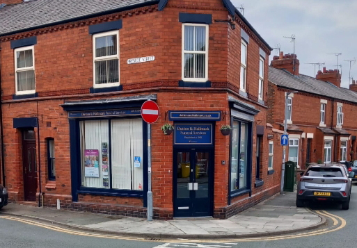 The outside of Dutton & Hallmark Funeral Services' Hoole branch.